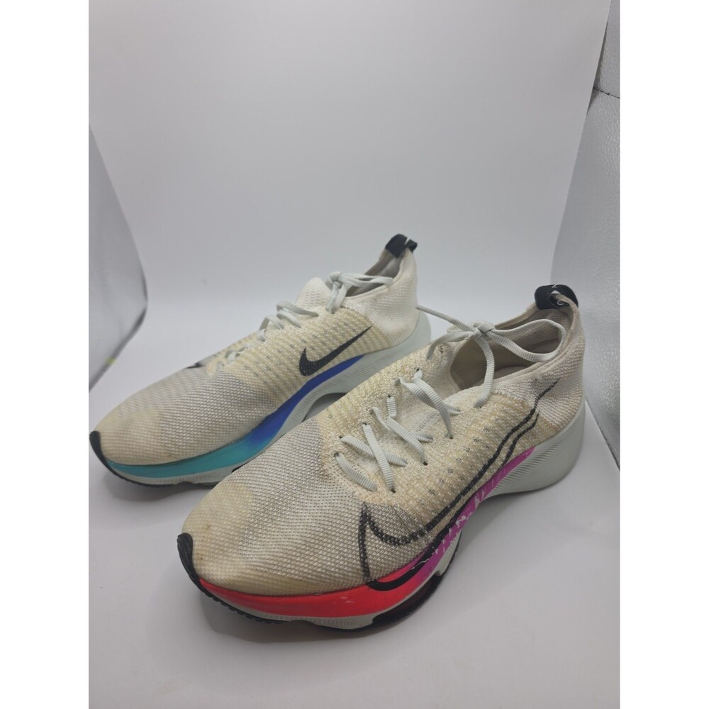 Nike Air Zoom Tempo NEXT Flyknit White Black Hyper Violet CI9924-100 Use Size 7y